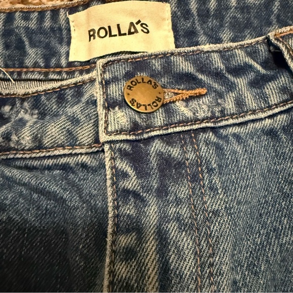 ROLLA'S Blue Jean Shorts Classic Cut-Off Style - Picture 2 of 6